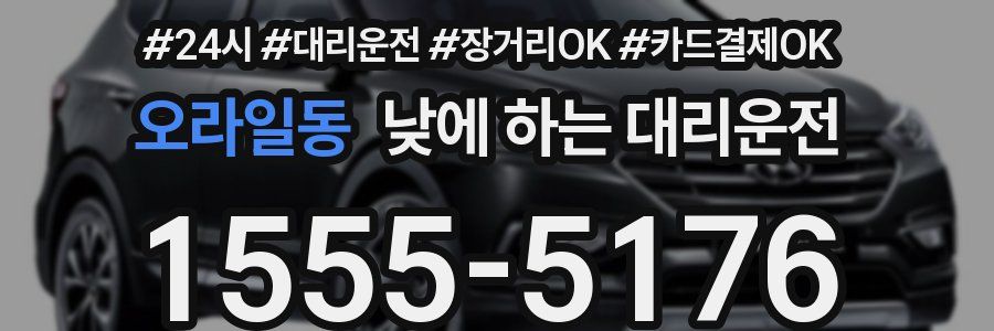 오라일동 낮에 하는 대리운전