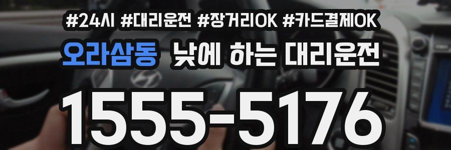 오라삼동 낮에 하는 대리운전