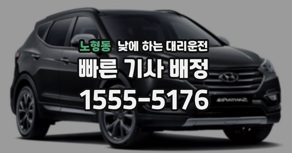 노형동 낮에 하는 대리운전