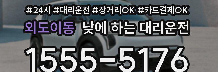 외도이동 낮에 하는 대리운전