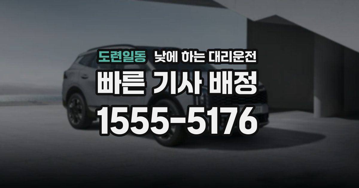 도련일동 낮에 하는 대리운전