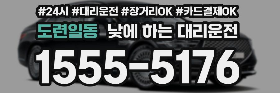 도련일동 낮에 하는 대리운전