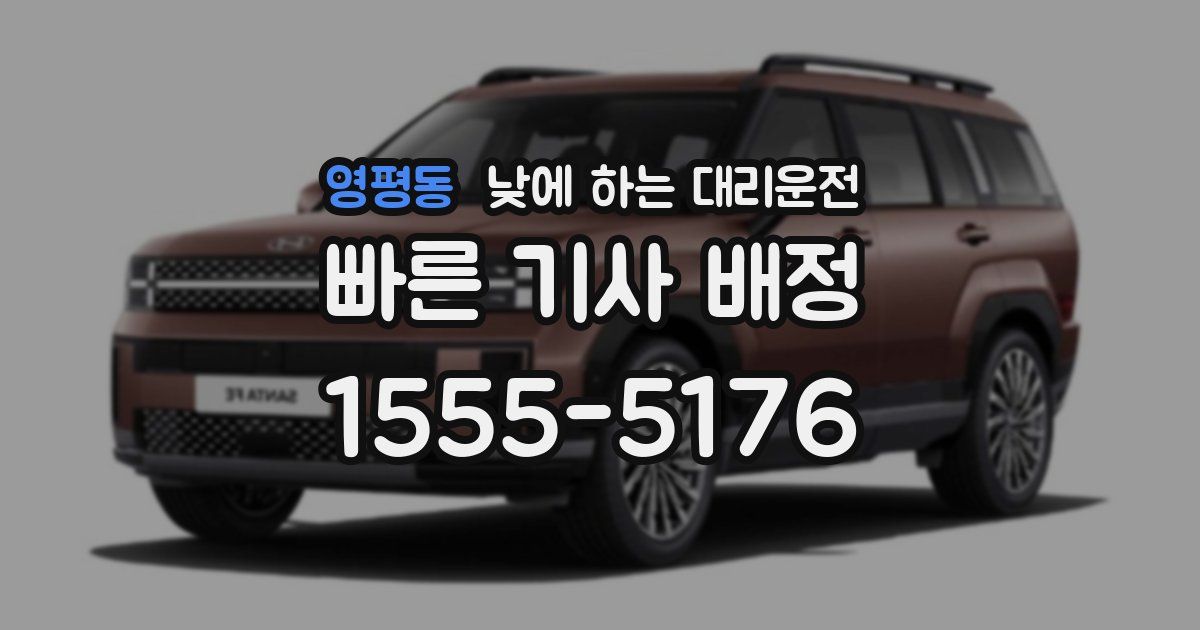 영평동 낮에 하는 대리운전