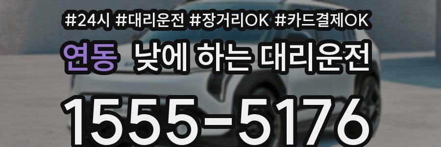 연동 낮에 하는 대리운전