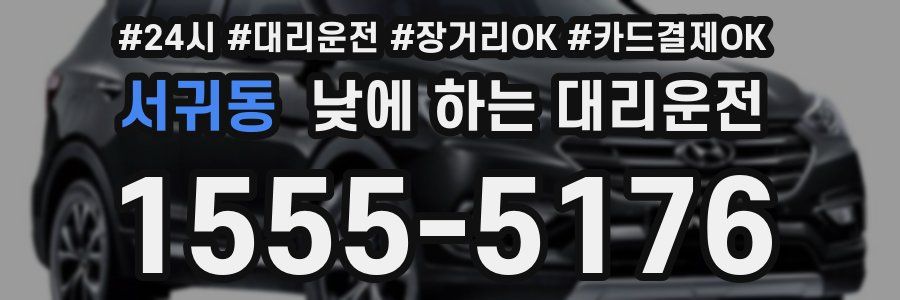 서귀동 낮에 하는 대리운전