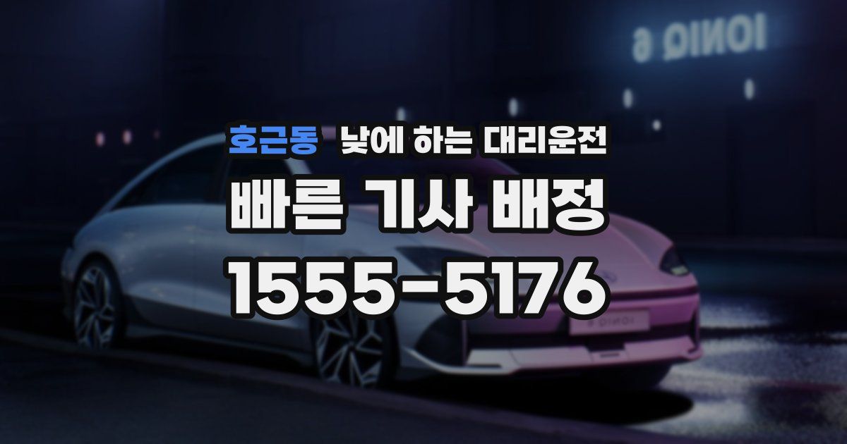 호근동 낮에 하는 대리운전