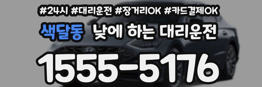 색달동 낮에 하는 대리운전