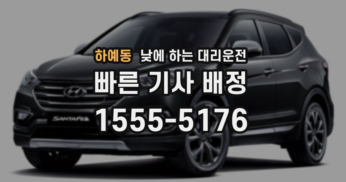 하예동 낮에 하는 대리운전