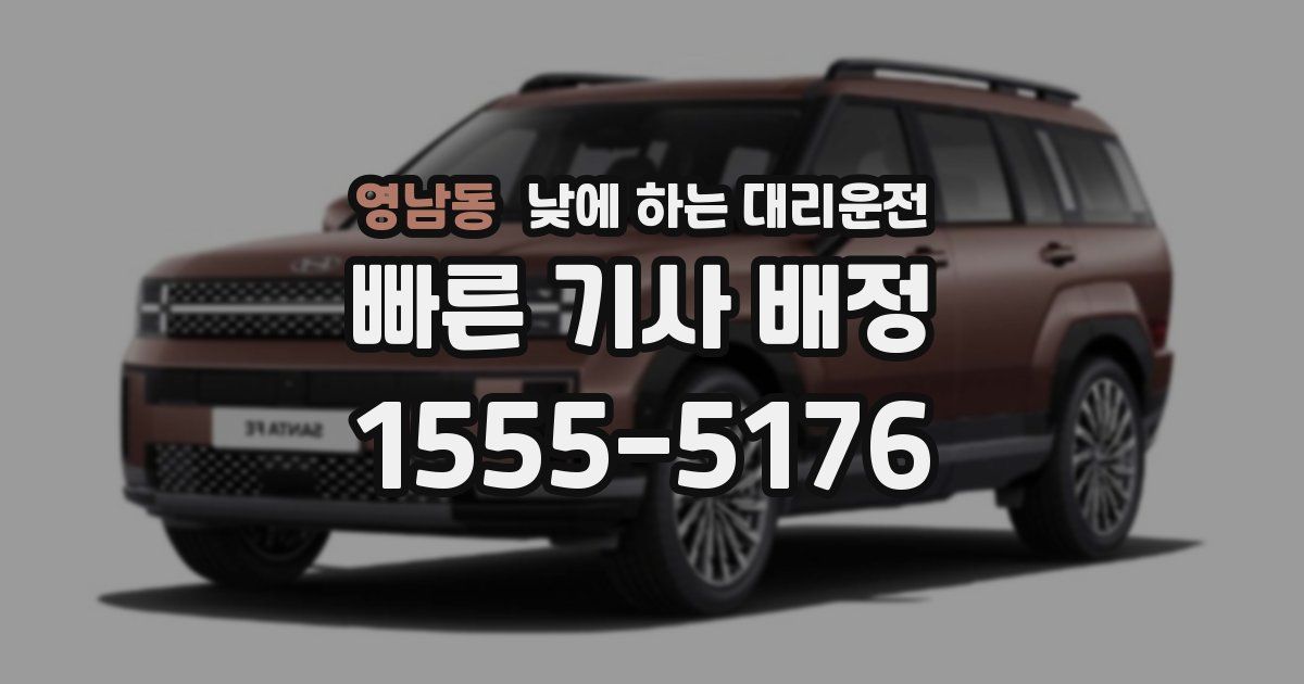 영남동 낮에 하는 대리운전