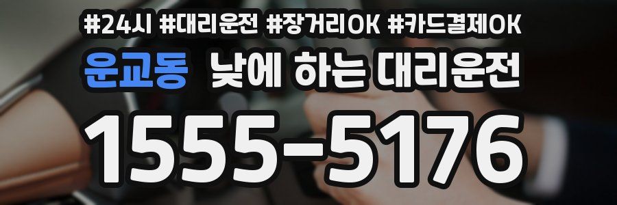 운교동 낮에 하는 대리운전