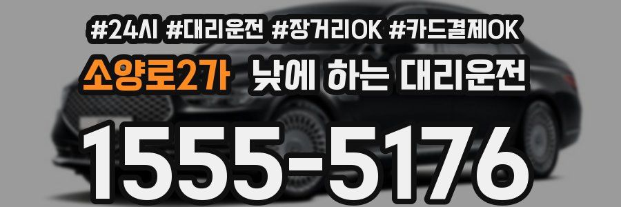 소양로2가 낮에 하는 대리운전