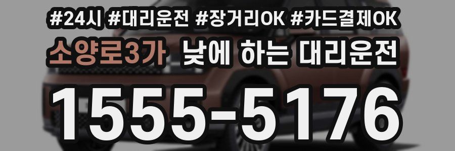 소양로3가 낮에 하는 대리운전