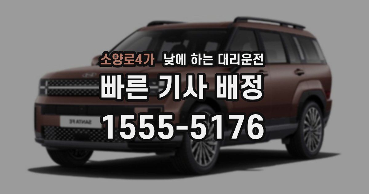 소양로4가 낮에 하는 대리운전