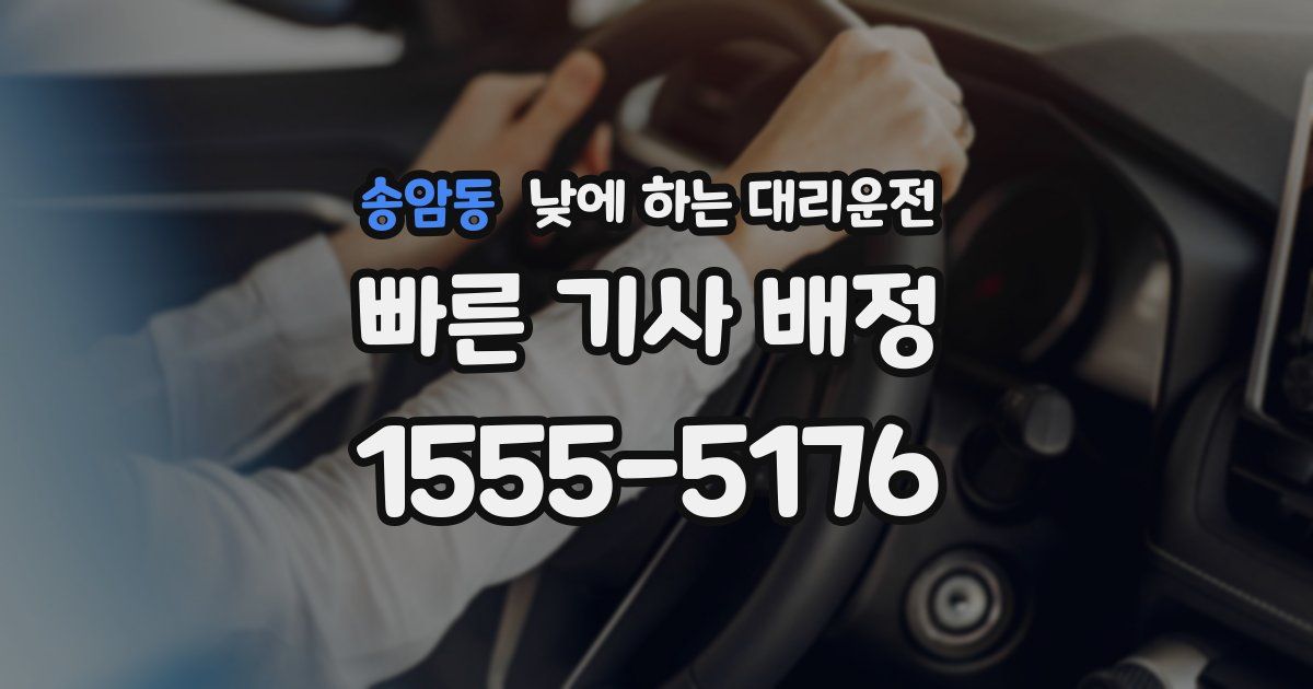 송암동 낮에 하는 대리운전