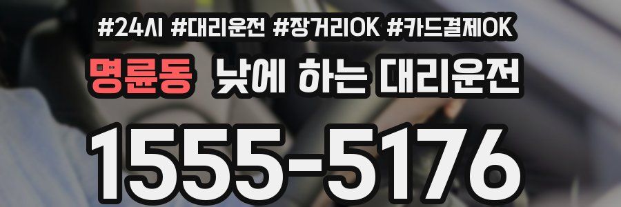 명륜동 낮에 하는 대리운전