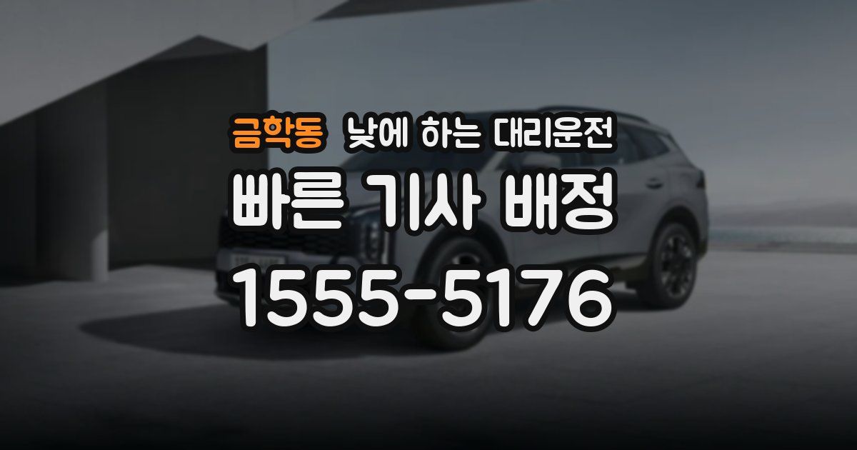 금학동 낮에 하는 대리운전