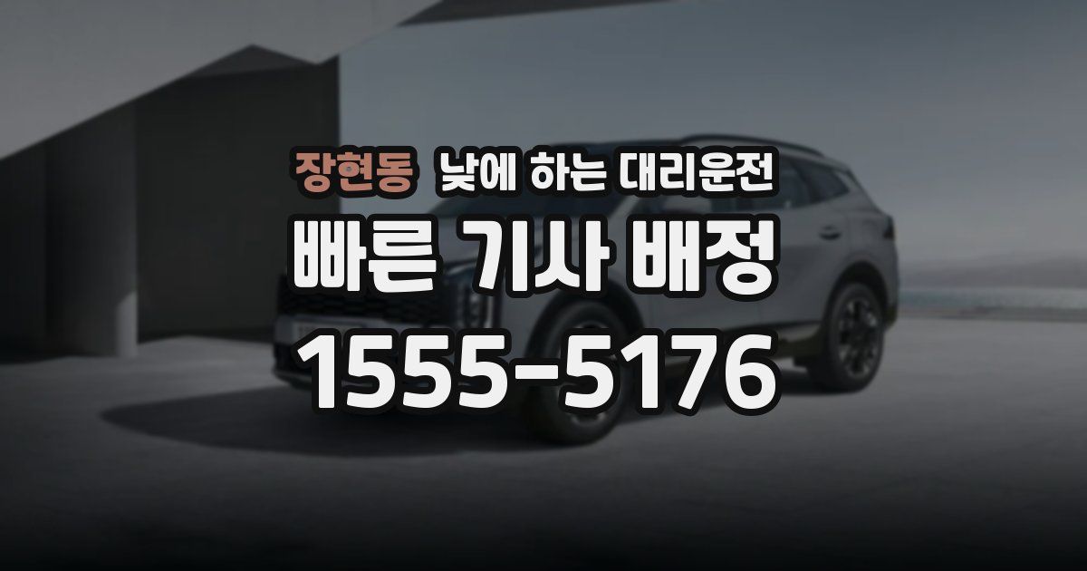 장현동 낮에 하는 대리운전