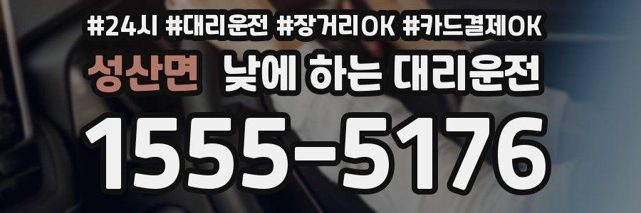성산면 낮에 하는 대리운전