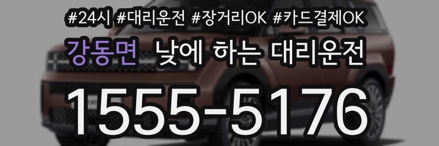 강동면 낮에 하는 대리운전