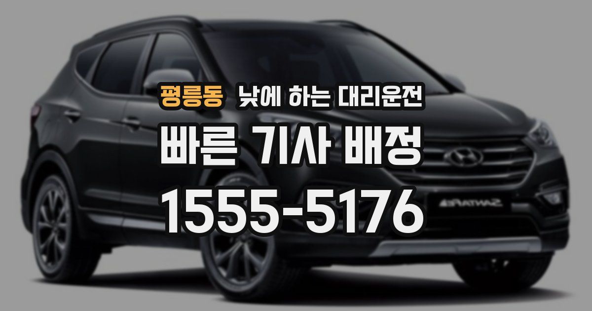 평릉동 낮에 하는 대리운전