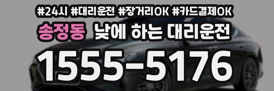 송정동 낮에 하는 대리운전