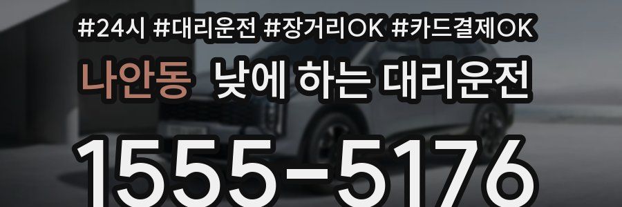 나안동 낮에 하는 대리운전