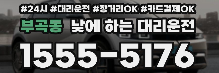 부곡동 낮에 하는 대리운전