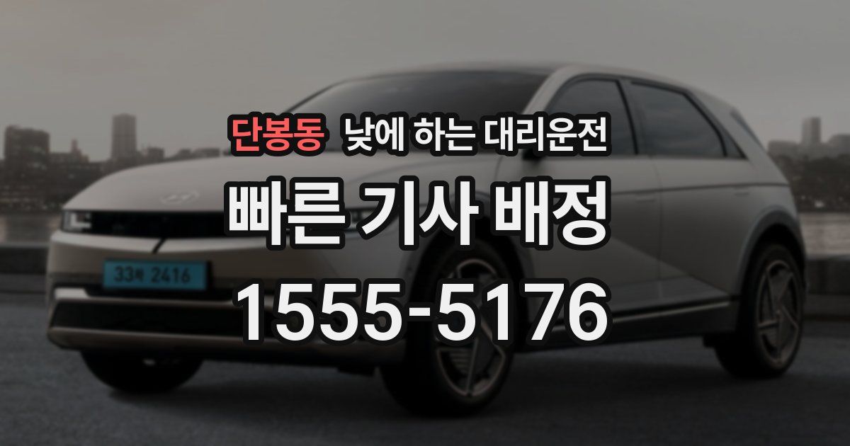 단봉동 낮에 하는 대리운전