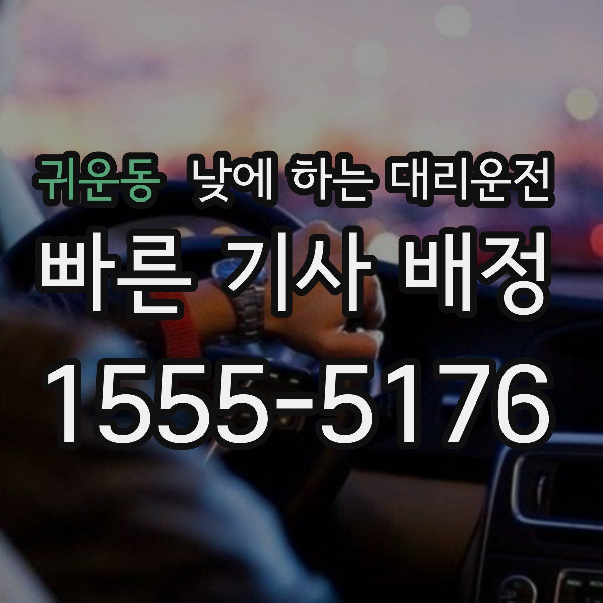 귀운동 낮에 하는 대리운전