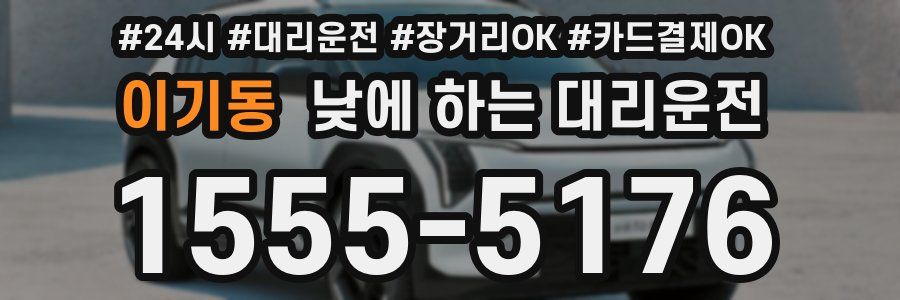 이기동 낮에 하는 대리운전