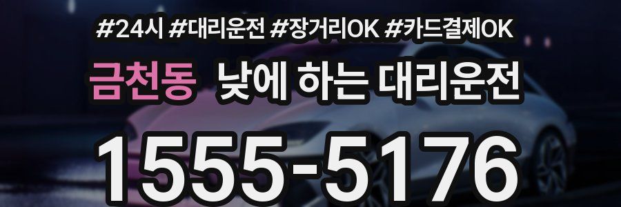 금천동 낮에 하는 대리운전