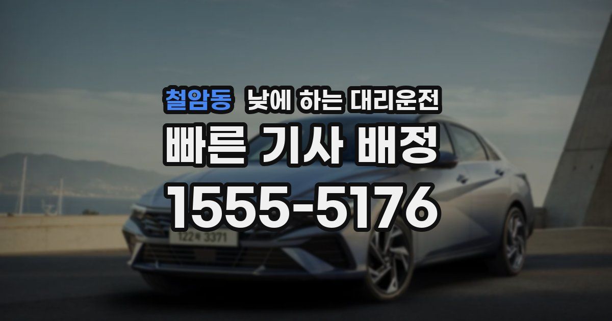 철암동 낮에 하는 대리운전