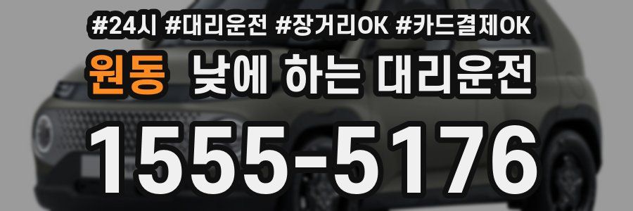 원동 낮에 하는 대리운전