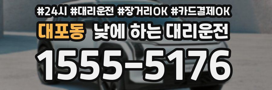 대포동 낮에 하는 대리운전