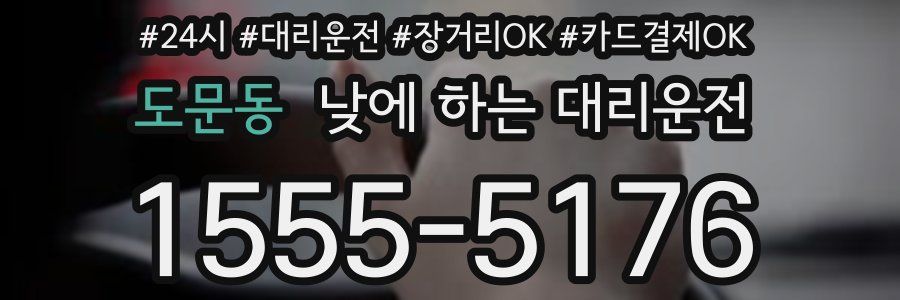 도문동 낮에 하는 대리운전