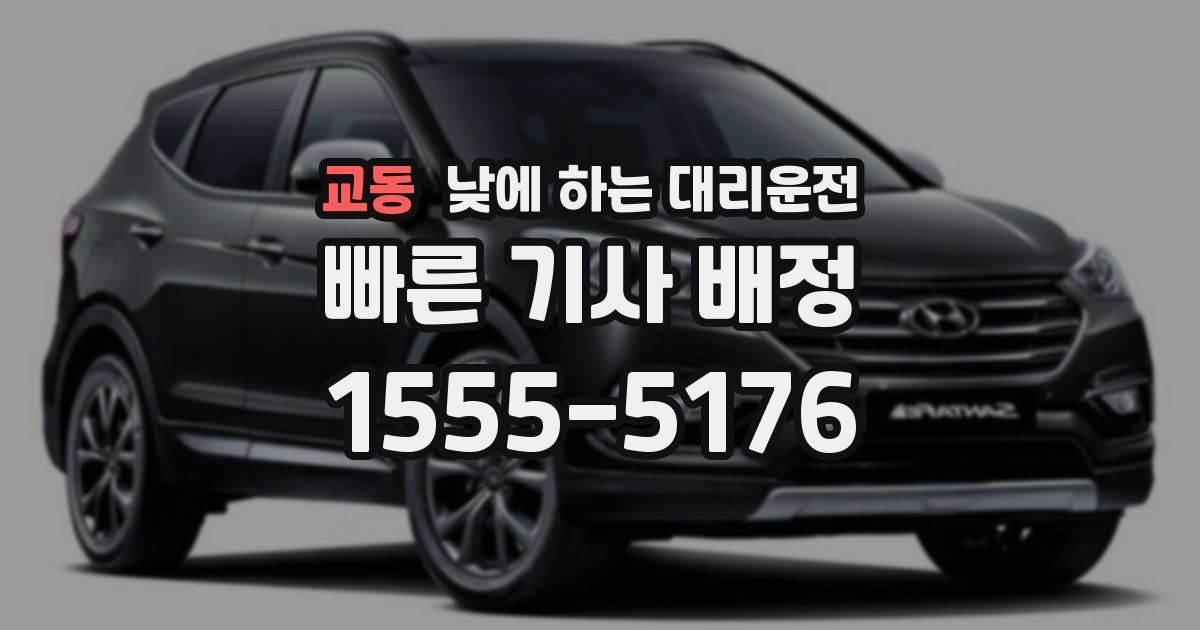 교동 낮에 하는 대리운전