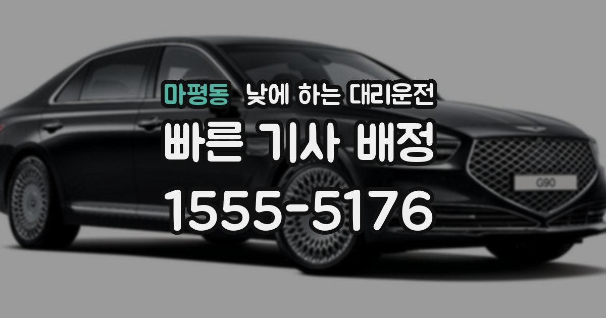 마평동 낮에 하는 대리운전