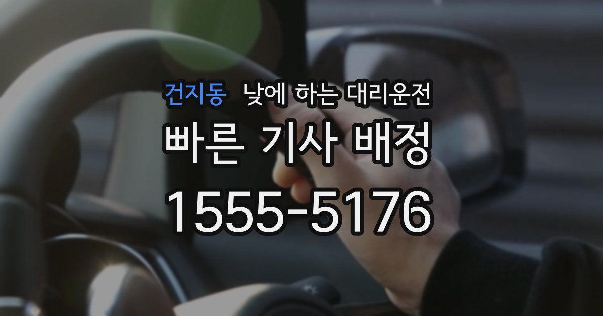 건지동 낮에 하는 대리운전