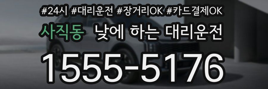 사직동 낮에 하는 대리운전