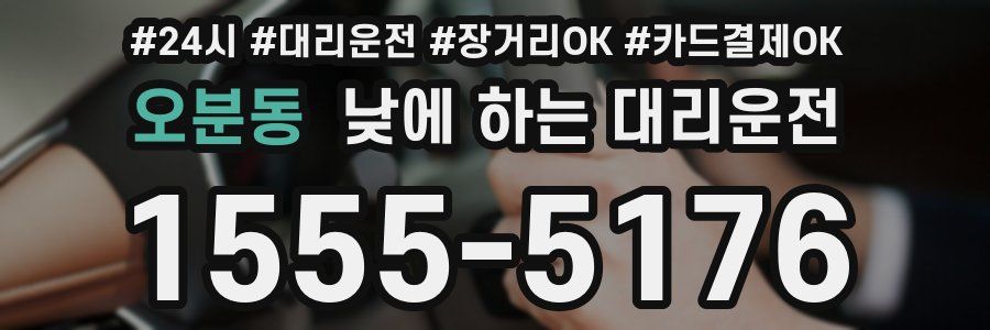 오분동 낮에 하는 대리운전