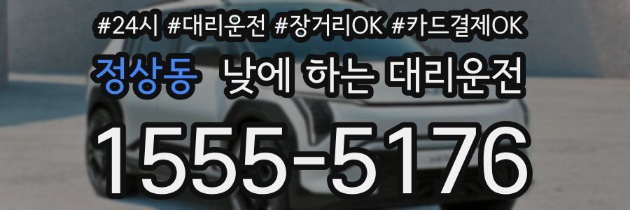 정상동 낮에 하는 대리운전