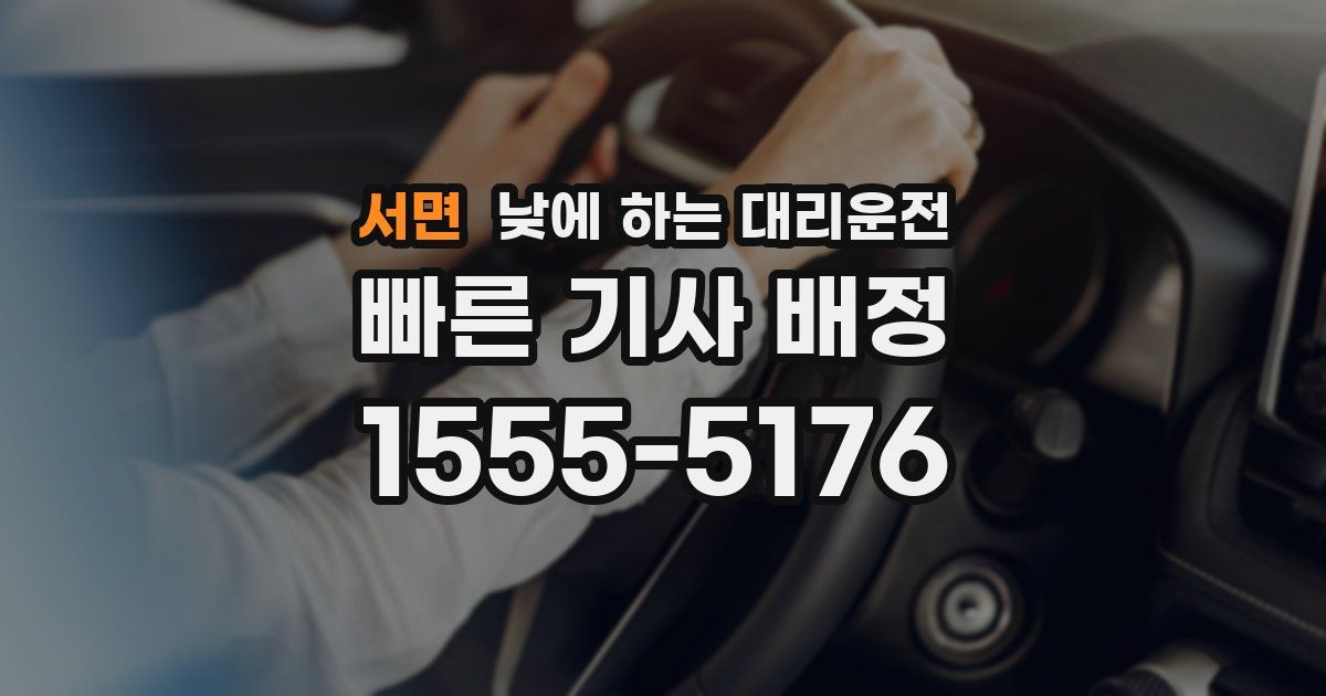 서면 낮에 하는 대리운전