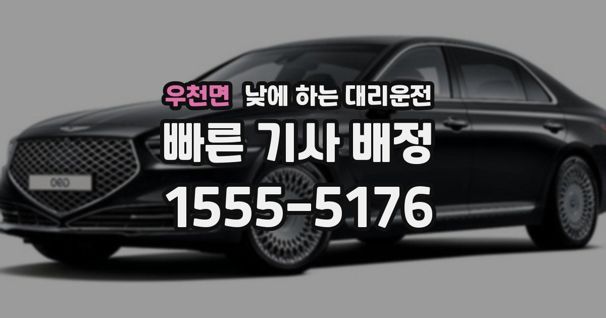 우천면 낮에 하는 대리운전