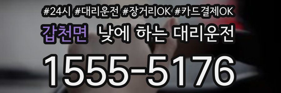 갑천면 낮에 하는 대리운전