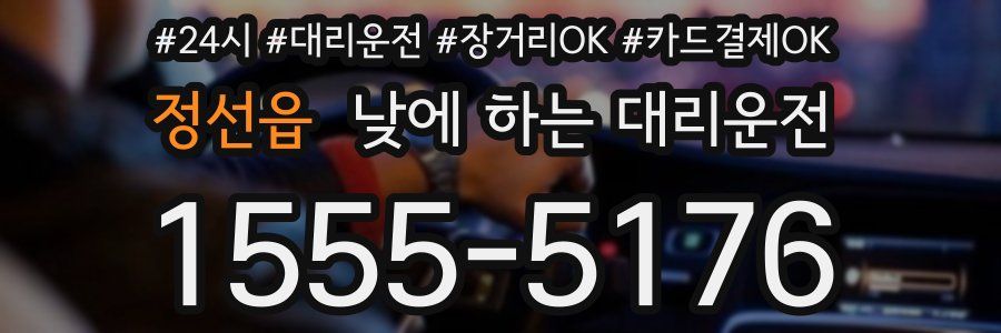 정선읍 낮에 하는 대리운전
