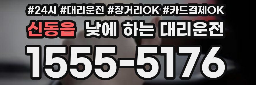 신동읍 낮에 하는 대리운전