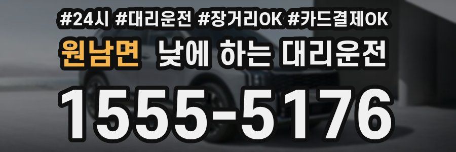 원남면 낮에 하는 대리운전