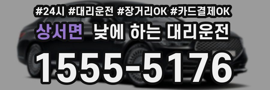 상서면 낮에 하는 대리운전
