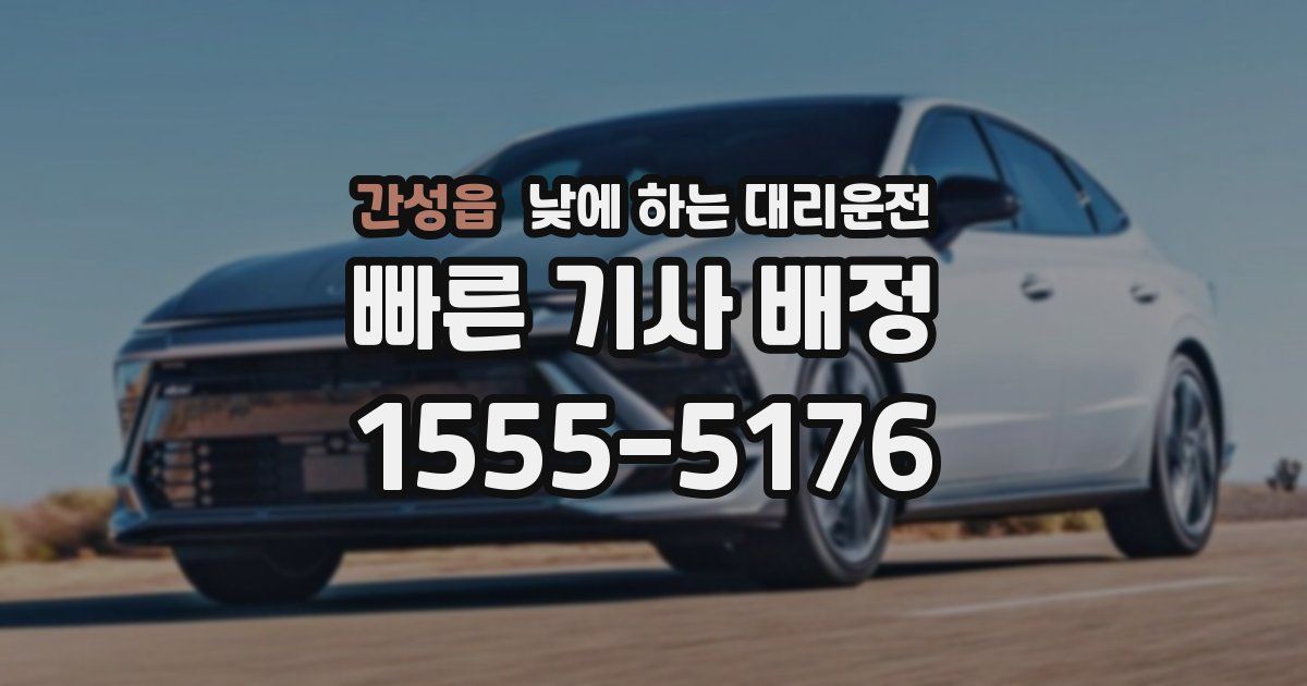 간성읍 낮에 하는 대리운전