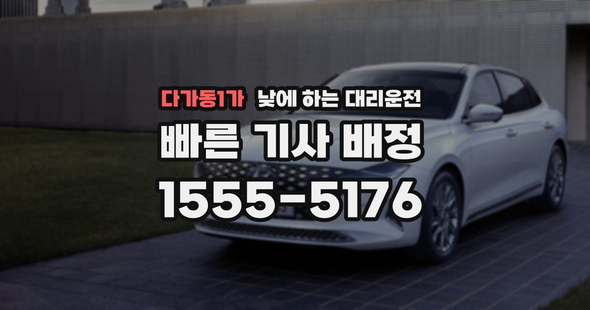 다가동1가 낮에 하는 대리운전